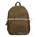 Fashion Cool Brown Canvas School Backpack For Boys For College 